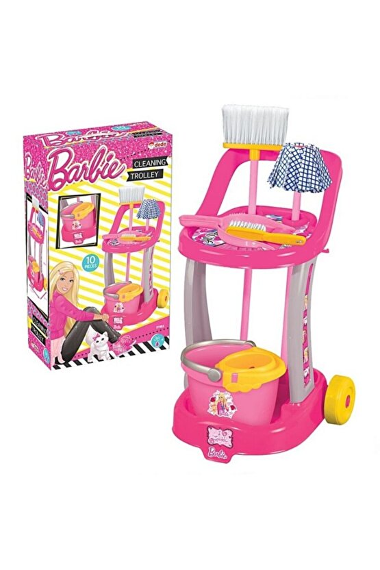 Kız Çocuk Barbie Oyuncak Temizlik Arabası Oyun Setleri