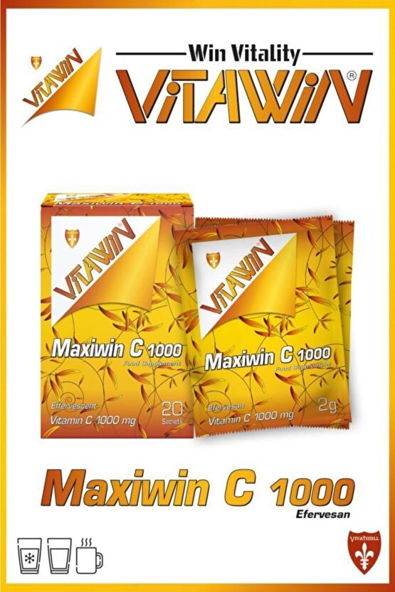 Maxiwin C 1000 Mg Efervesan 20 Saşe X2 (40 Saşe)