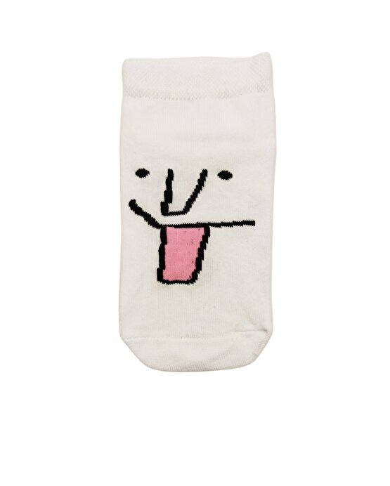 7li  Renkli Emoji Desenli Patik(Kısa) Çorap Seti