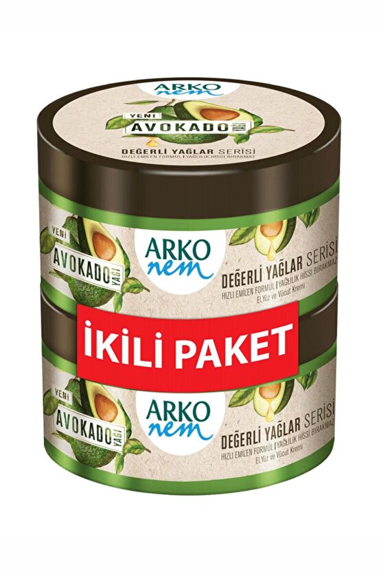 Nem Değerli Yağlar Avokado Yağı El Ve Vücut Kremi 250 Ml + 250 Ml