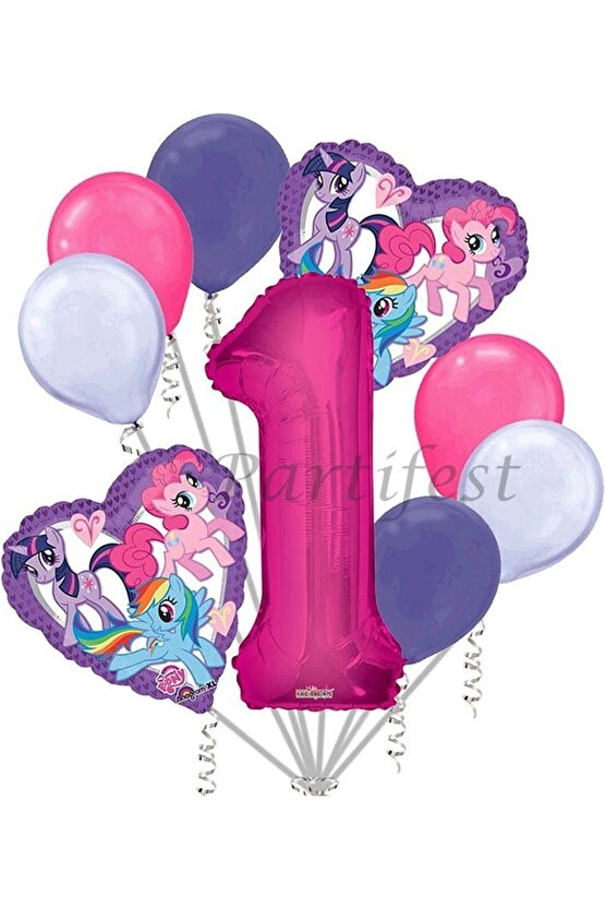 My Little Ponny Balon Set My Little Ponny Folyo Balon Set Konsept Doğum Günü Set 1 Yaş Balon