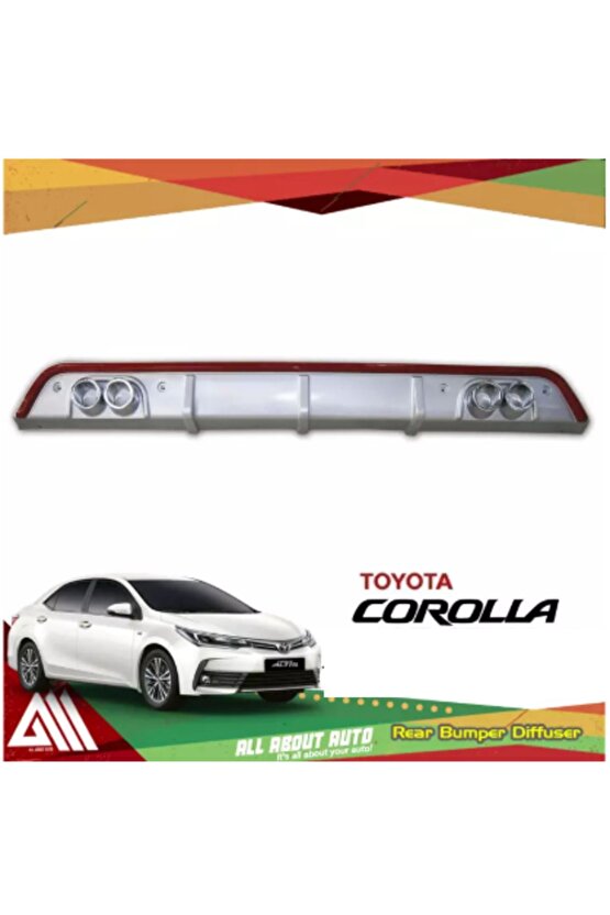 Toyota Corolla Difüzör Arka Tampon Eki Gri 4egzoz 2019