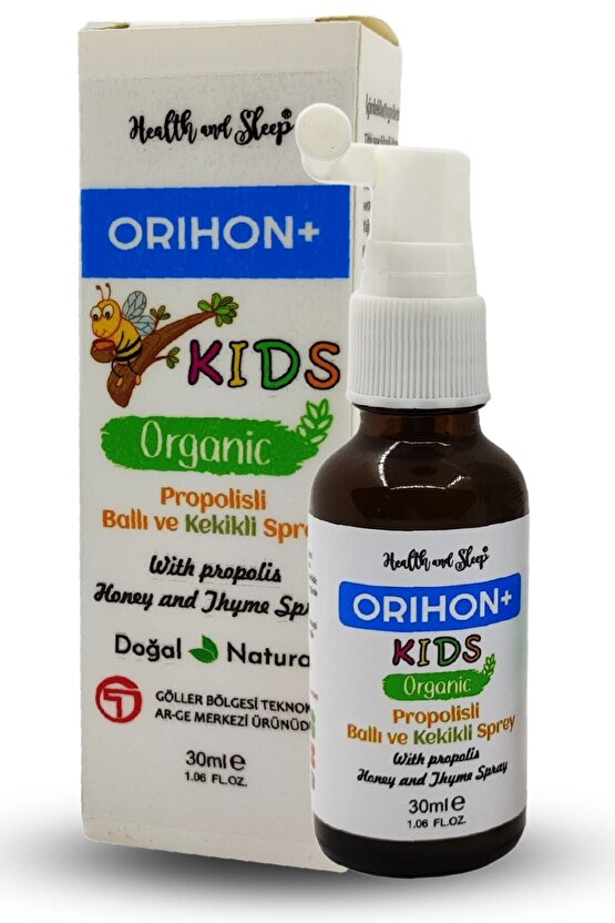 Orihon Kids Organik Propolisli Doğal Boğaz Spreyi 30ml (ÇOCUKLAR İÇİN)