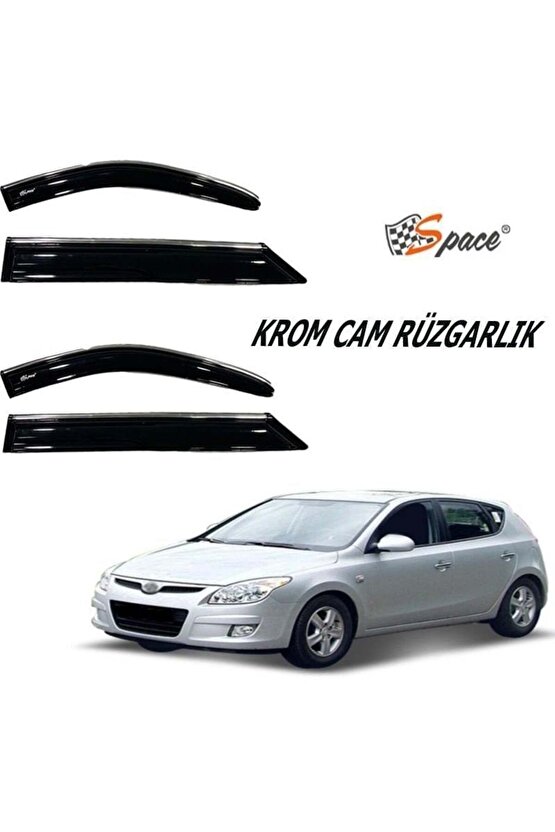 Hyundai I30 Krom Cam Rüzgarlığı 1.2mm 2009 4lü  Caru433