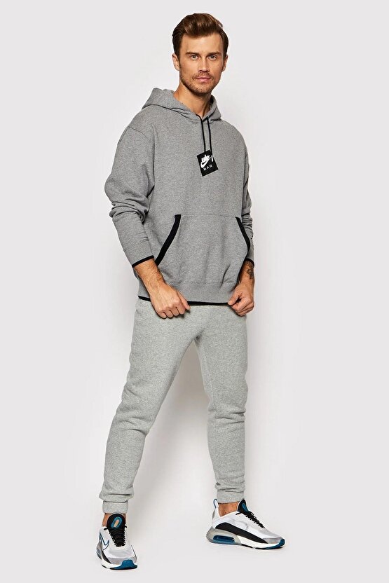 Jordan Jumpman Classics Mens Printed Fleece Pullover Hoodie - Grey