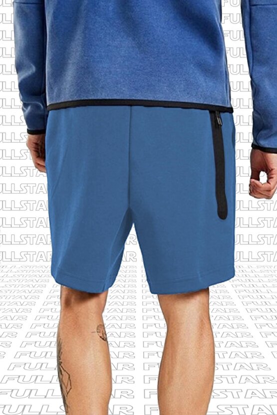 Sportswear Tech Fleece Mens Shorts Mavi Erkek Şort