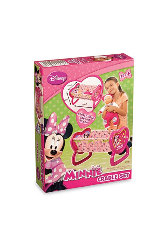 Minnie Mouse Beşik - Minnie Mause Bebek Beşiği - Ev Eşyaları Seti - Ev Oyuncakları Seti