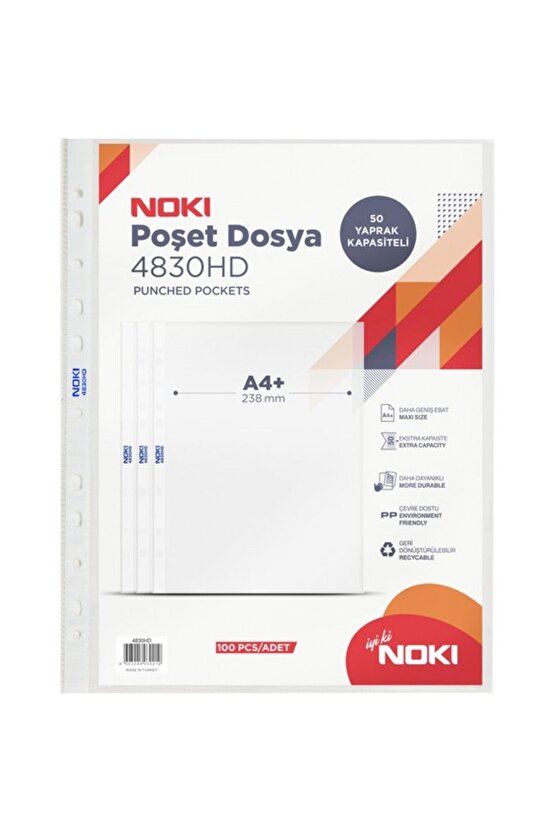 Hd Poşet Dosya A4 100 Lü 4830hd 80 Mic.