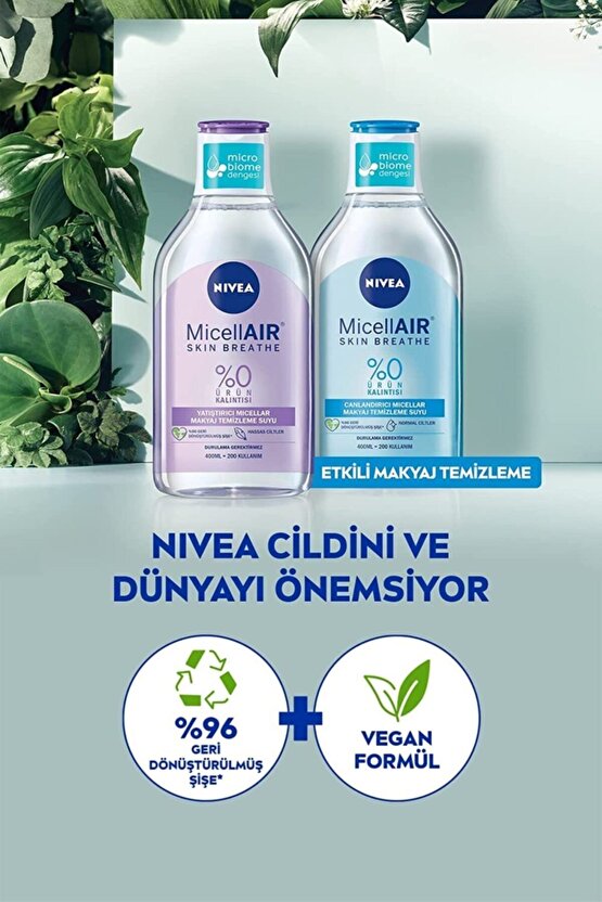 Nıvea Yatıştırıcı Micellar Makyaj Temizleme Suyu Hassas Ciltler (400 Ml), Yüz Temizle