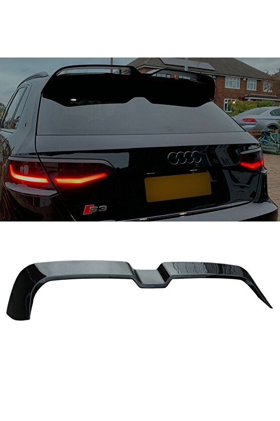 Audi a3 8v bagaj üstü spoiler pianoblack boyalı oettinger 2013  2020