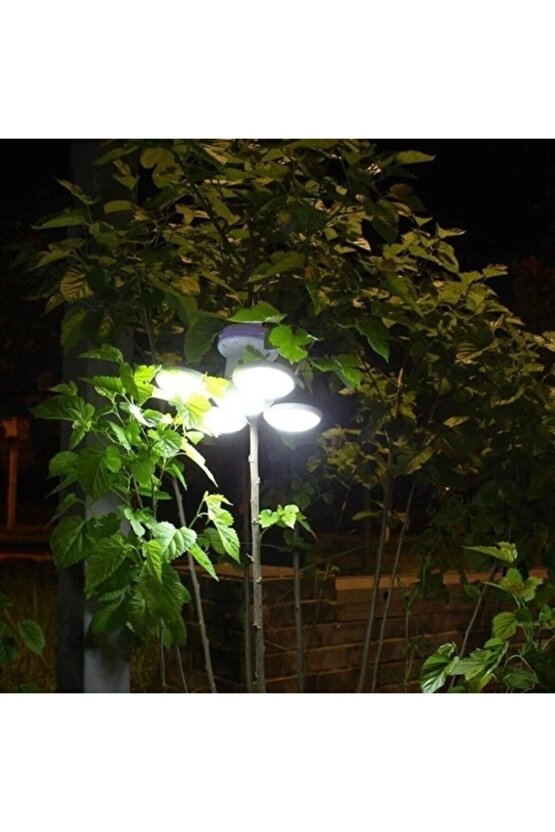 Güneş Enerjili Usb Sarjlı 5 Kanatlı Bahçe Aydınlatma Kamp Lambası