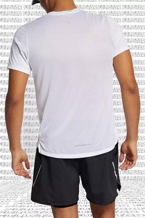 Miler Dri Fit White Running Tee Beyaz Koşu Antrenman Tişörtü