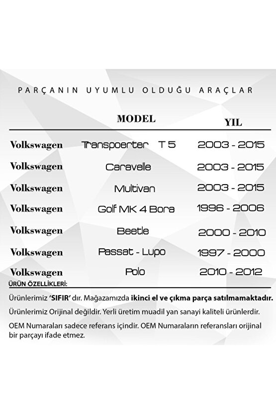 Volkswagen Transporter T5 Için Kolçak Alt Kapağı Ve Mandalı