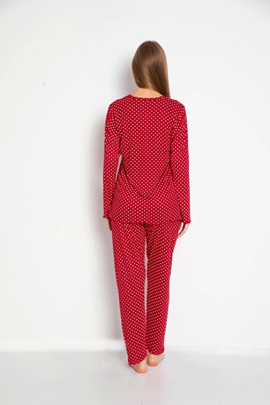 Etoile Bambu Kadın Pijama Takımı 55009 Kırmızı
