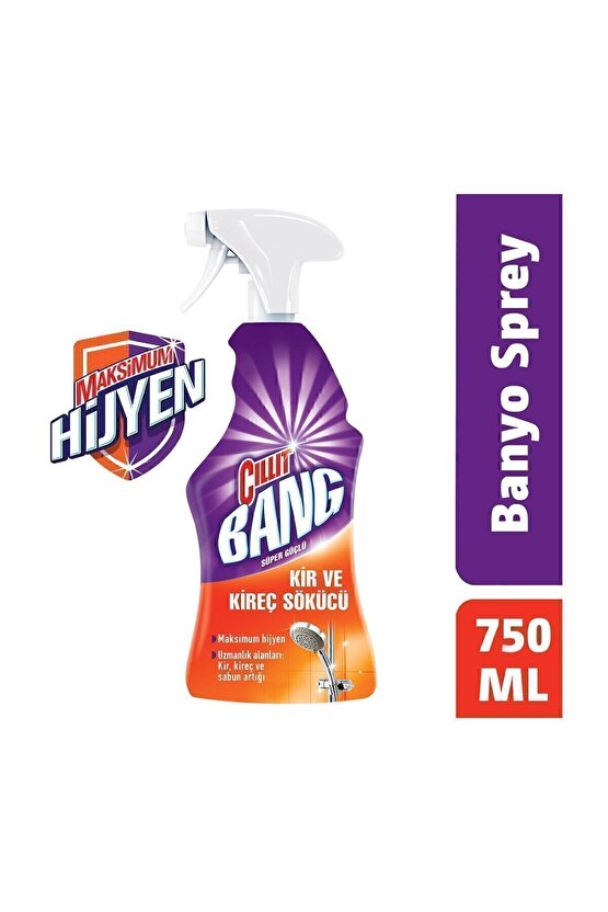 Banyo Temizleyici Kir, Kireç Ve Derz Arası Temizleyici Sprey 750 ml