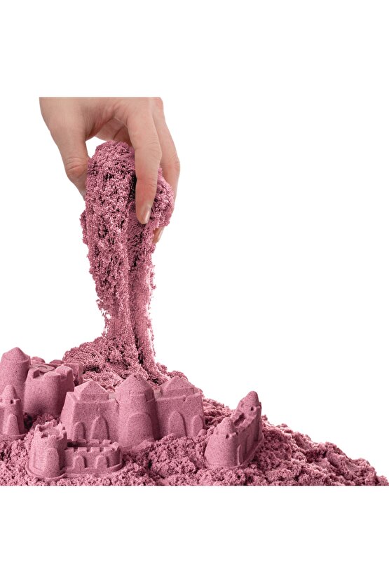 Aksesuarlı Pembe Kinetik Oyun Kumu (500 Gr.) - Art Craft Kinetik Kum Seti - Art Sand Kumu