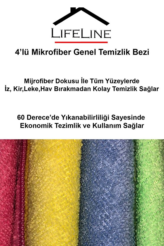 4lü Mutfak Bezi Mikrofiber Genel Temizlik Bezi 40x40 Cm Ve 3lü Saklama Kabı Set 400ml 700ml 1000ml