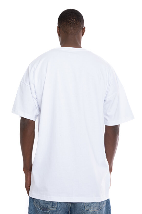 %100 Pamuk Beyaz Unisex Oversize Kısa Kollu T-Shirt | Coding The Future
