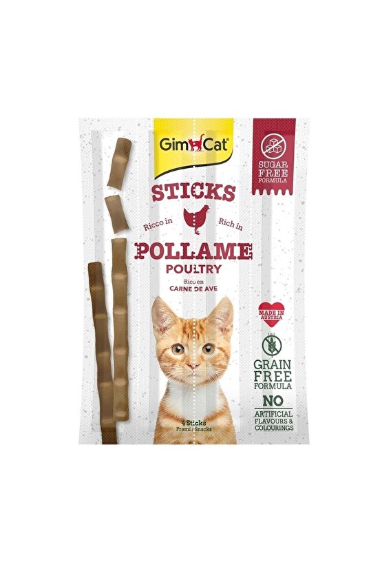 Sticks Kümes Hayvanı Etli Tahılsız Ödül Çubukları 4lü 20 Gr