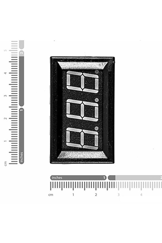 0.56 0-30V 3 Kablolu DC Mavi Dijital Voltmetre - Hassas ve Kullanışlı