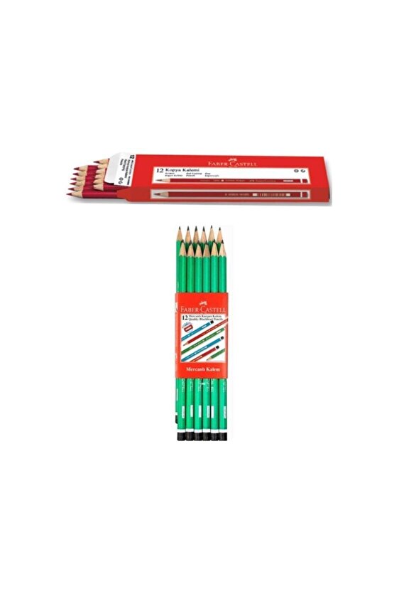 Faber-castell Mercanlı Kurşun Kalem Ve Kırmızı Kopya Kalemi Ofisinn No : 002 B.s