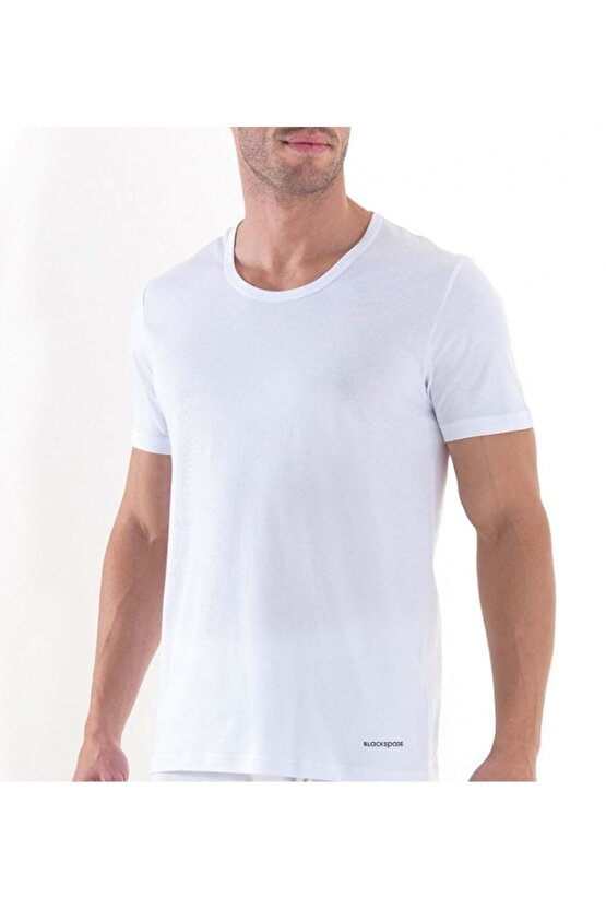 9217 Erkek T Shirt Loose Fit Beyaz 4xl