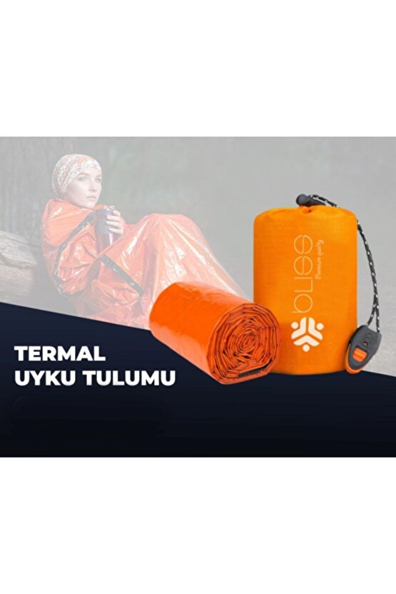 Termal Acil Durum Uyku Tulumu (90x210cm) - Düdüklü Taşıma Çantası