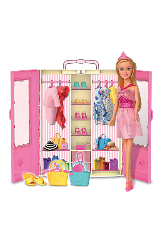 Lindanın Bebekli Gardırobu - Barbie Dolap - Barbie Giysi Dolabı - Barbie Gardırop