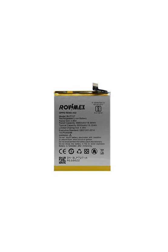 Oppo A52 Rovimex Batarya Pil