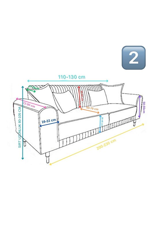 3+2 İtalyan Süet Koltuk Örtüsü(KİREMİT)