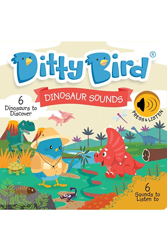 Ditty Bird: Dinosaur Sounds | 0-3 Yaş Çocuklar Için Ingilizce Sesli Kitap - Dinozorlar