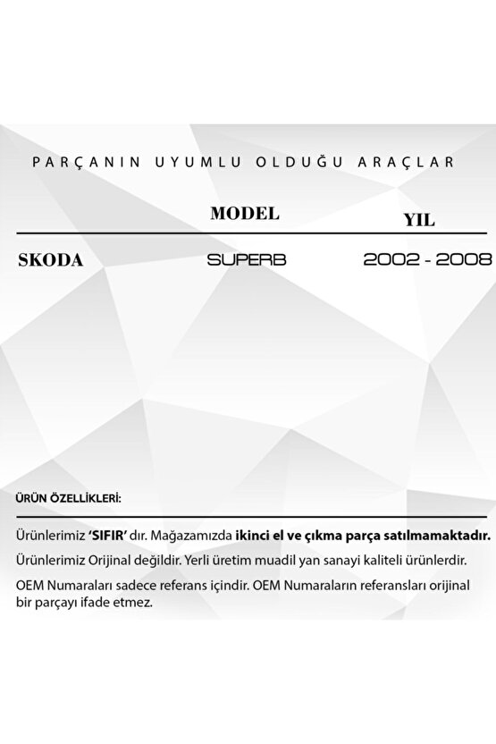 Volkswagen Passat Için Plaka Lambası