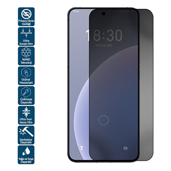 Wontis Meizu 20 Infinity Privacy Hayalet Nano Ekran Koruyucu Film