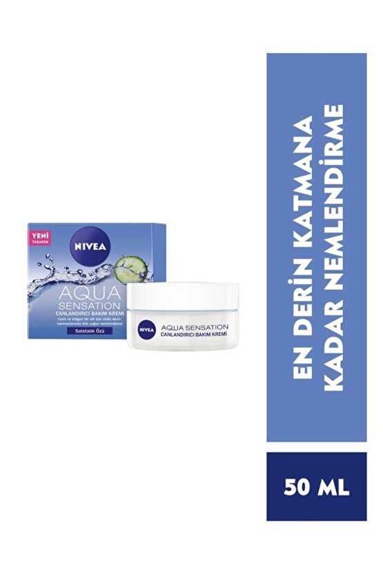 Aqua Sensation Canlandırıcı Yüz Bakım Kremi 50ml, Nemlendirici, Salatalık Özü, Dolgun Cilt