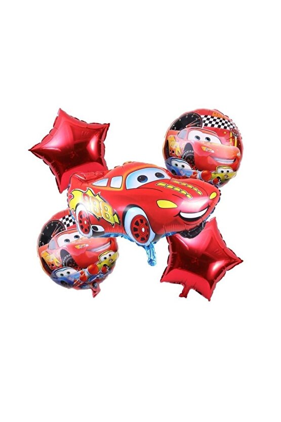 Arabalar 4 Yaş Balon Seti Cars Konsept Helyum Balon Set Şimşek Mcqueen Doğum Günü Set