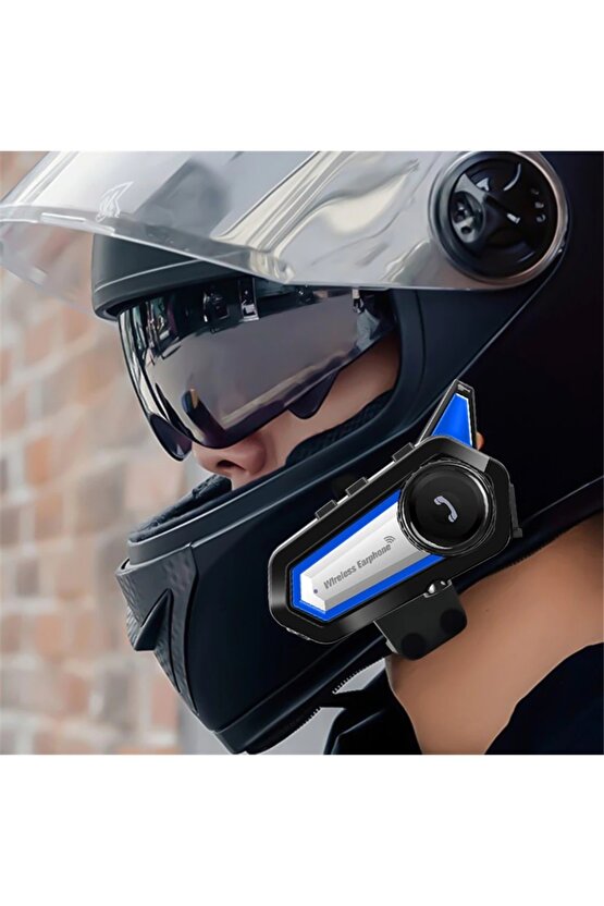 Motosiklet Kask Bluetooth Kulaklık Interkom Su Geçirmez Kablosuz Mikrofonlu Moto Intercomunicador
