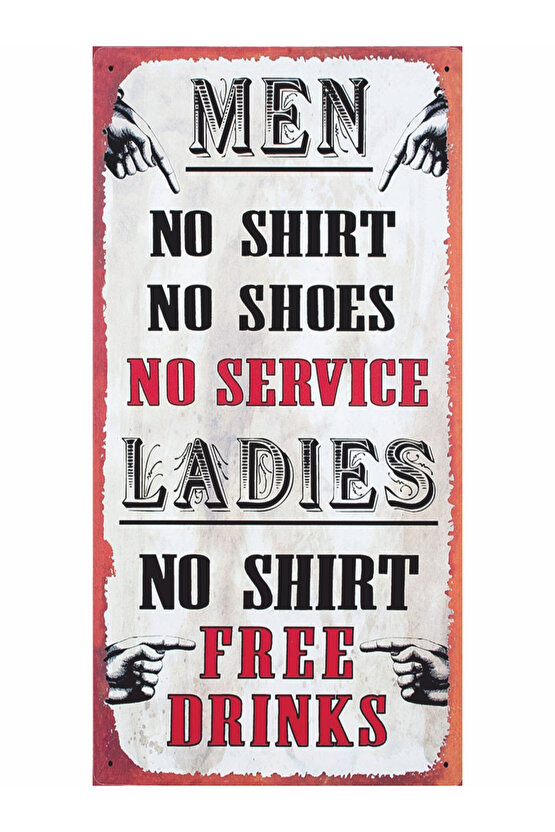 kadınlar matinesi, sadece kadınlara servis var mini retro ahşap poster
