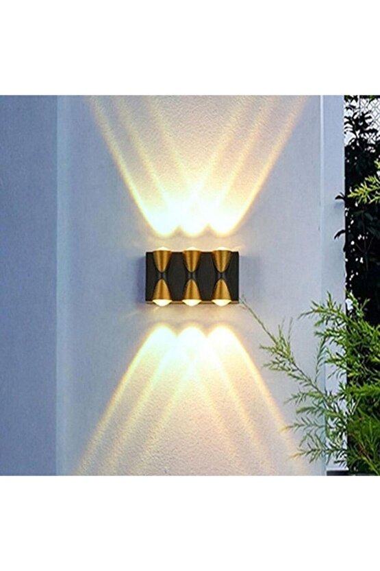 6 Watt Gün Işığı Ledli Dış Mekan, Bahçe, Teras, Balkon, Kamelya, Veranda Apliği, Bahçe Duvar Armatür