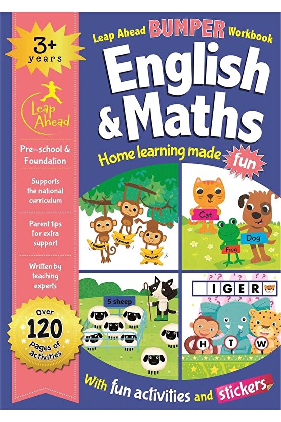 Leap Ahead Bumper Workbook: English & Maths 3+
