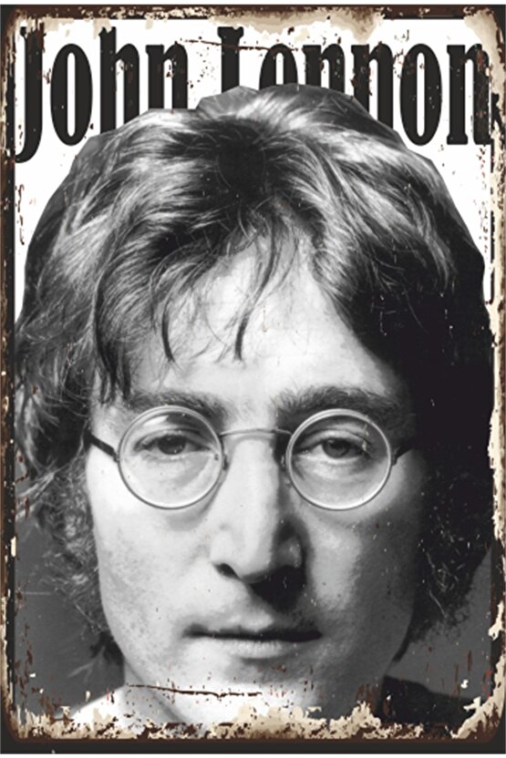 John Lennon The Beatles Müzik Retro Ahşap Poster