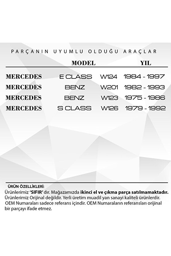 Mercedes W124, W201,w123,w126 Için Güneşlik Ayağı-mavi