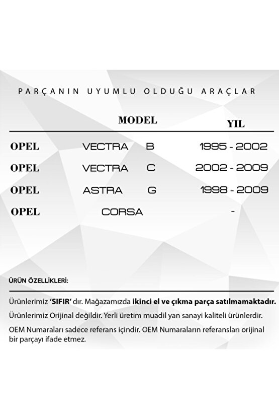 Opel Vectra B, Vectra C, Astra G, Corsa İçin Vites Topuzu 5 İleri