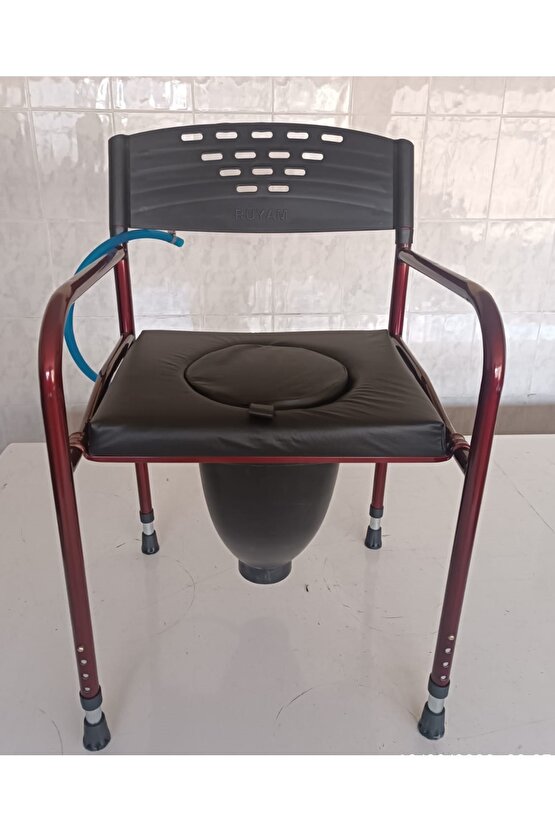 Taharet Musluklu Döşemeli Komot Katlanır Hasta Klozeti Tuvaleti Engelli Yaşlı Hasta Tuvalet Yükselti