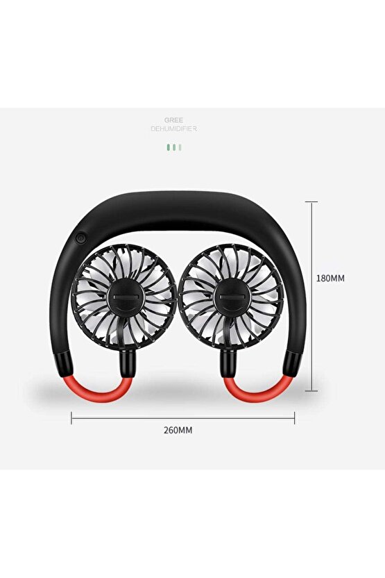 BOYUNLUK FAN ŞARJLI VANTİLATÖR BOYUN FANI SERİNLETİCİ MİNİ VANTİLATÖR