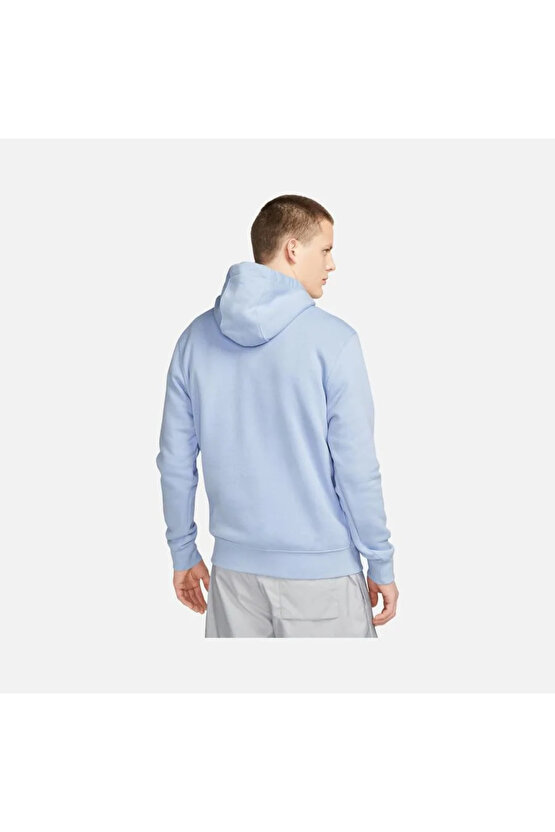Sportswear Club Fleece Pullover Hoodie Mavi Erkek Sweatshirt