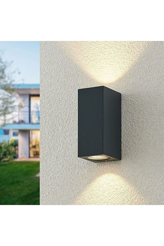 14 Watt Mavi Işık Ledli Modern Çift Yönlü Iç Ve Dış Mekan Bahçe Teras Duvar Apliği