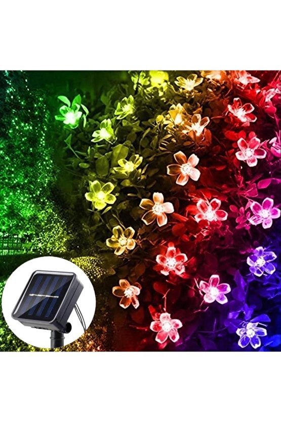 5m Solar Çiçek Led Işık-RGB Karışık Renk