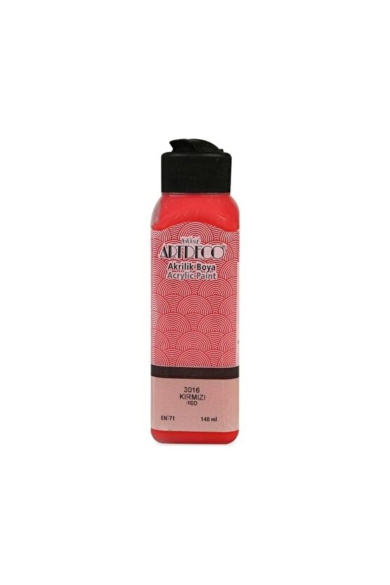 Akrilik Boya 140 ml Kırmızı 070r-3016