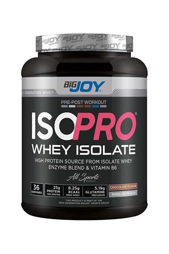 Isopro Whey Isolate Çikolata 1098g 36 Servis Izole Protein