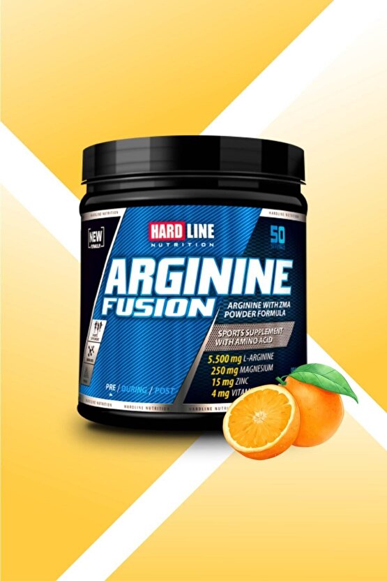 Hardline Arginine Fusion Portakal Aromalı 650 gr Arjinin Toz